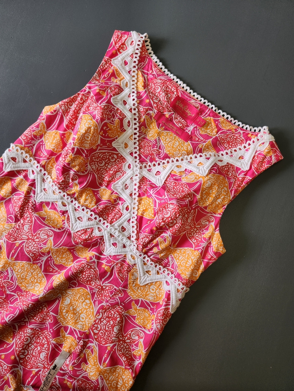 Lilly Pulitzer & Catherine Bell Jubilee Beverly Hills Bubbly Sheath Dress Sz 10